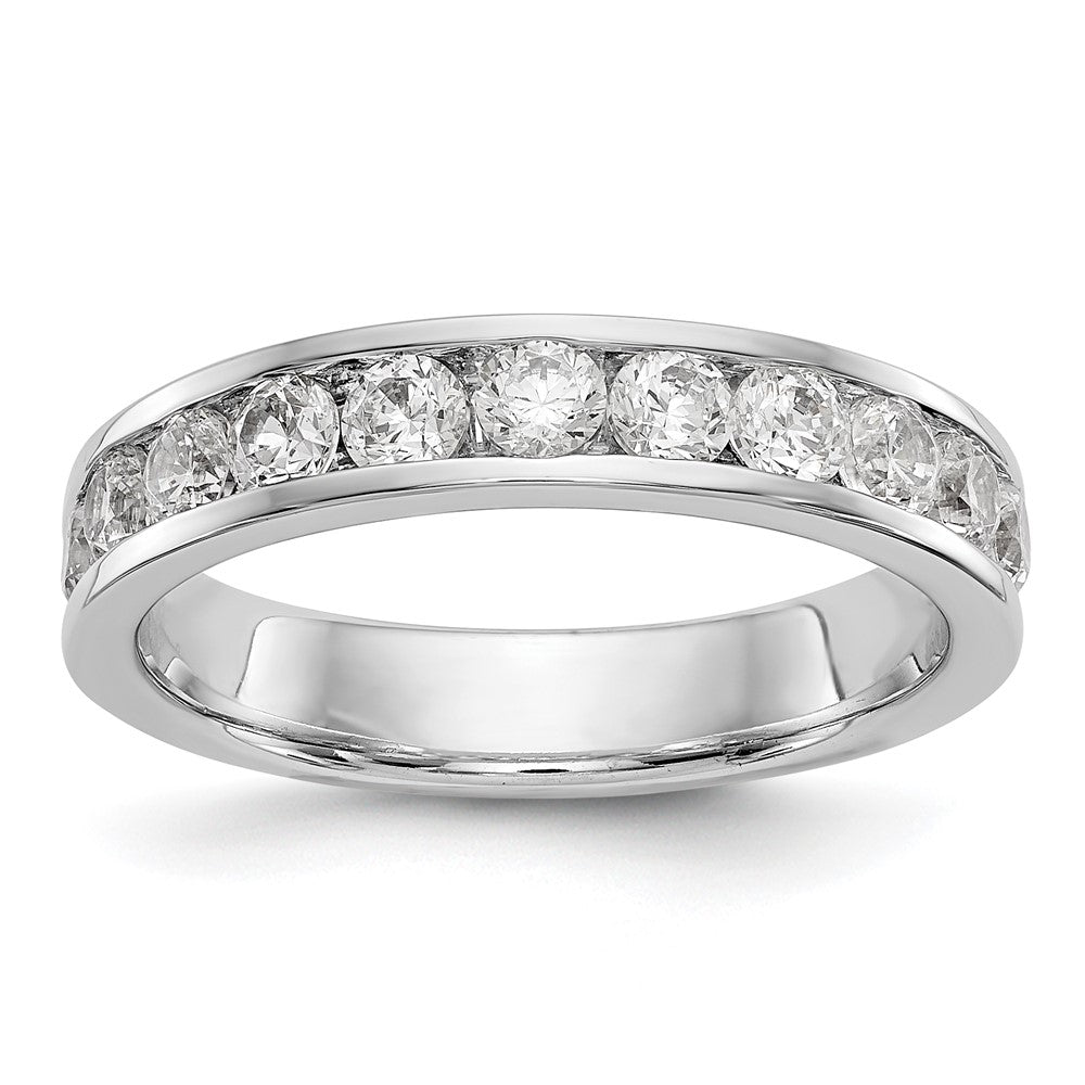 Image of ID 1 14K White Gold 11-Stone Real Diamond Channel Band