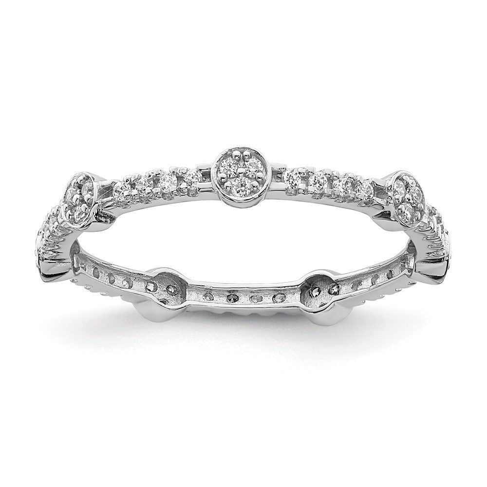 Image of ID 1 14K White Gold CZ Ring