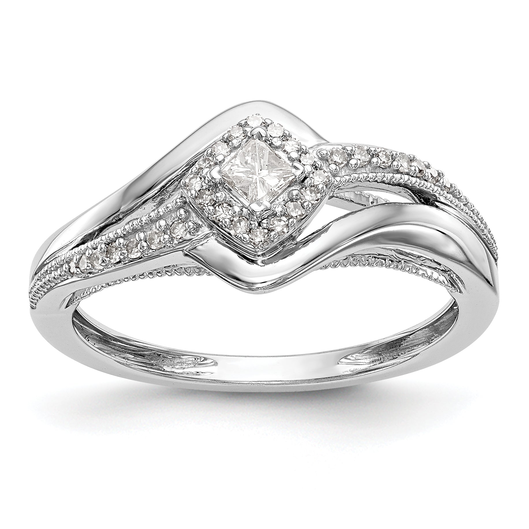 Image of ID 1 14K White Gold Complete Diamond Promise/Engagement Ring