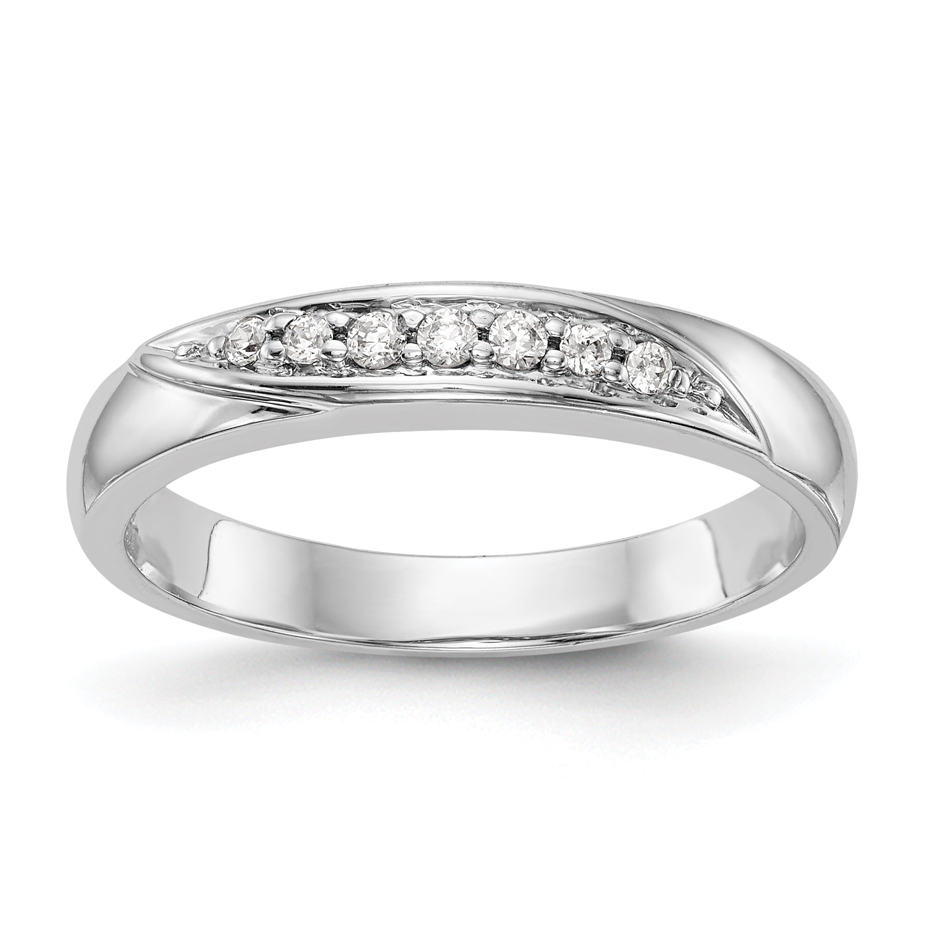 Image of ID 1 14K White Gold Complete Diamond Trio Ladies Wedding Band