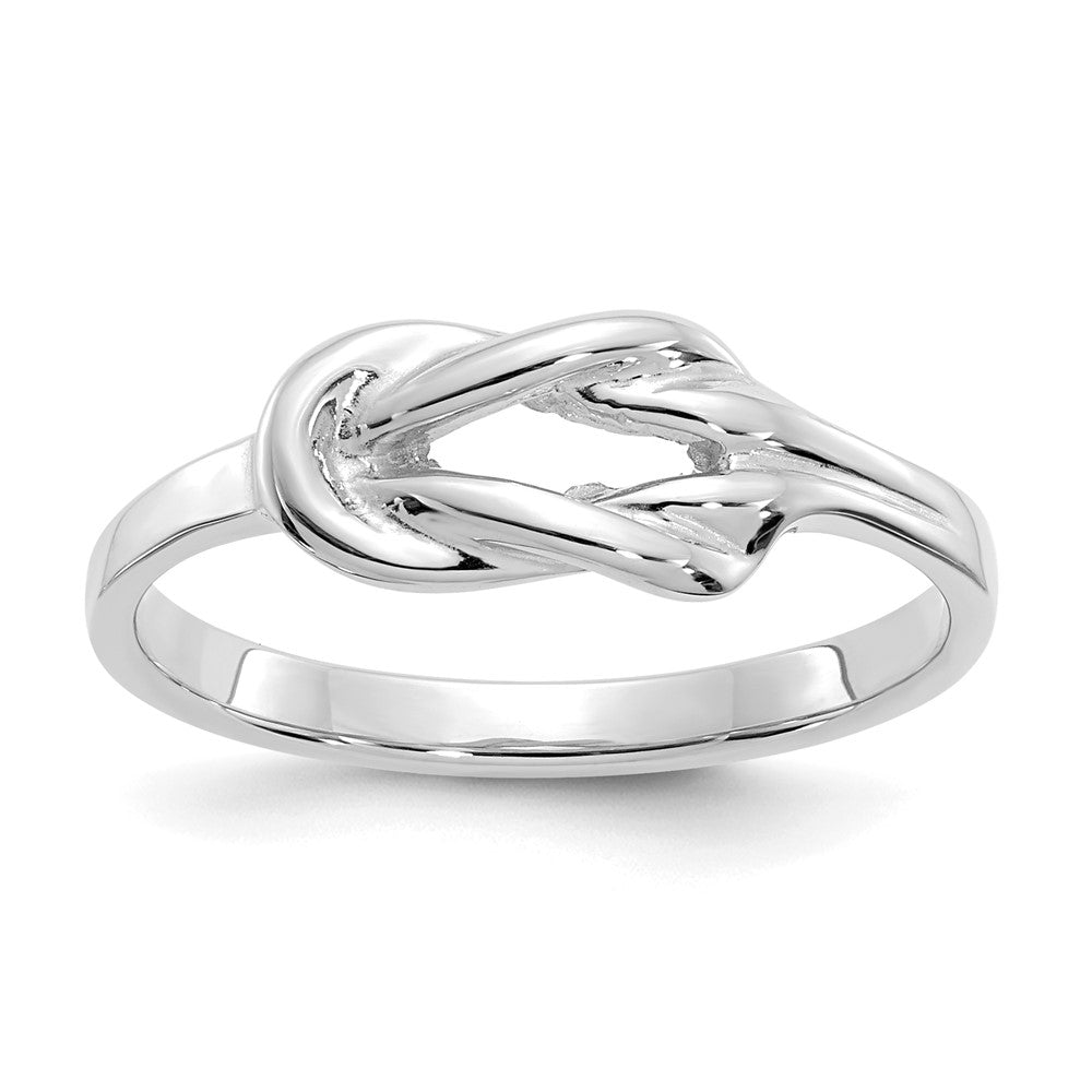 Image of ID 1 14K White Gold Freeform Knot Ring