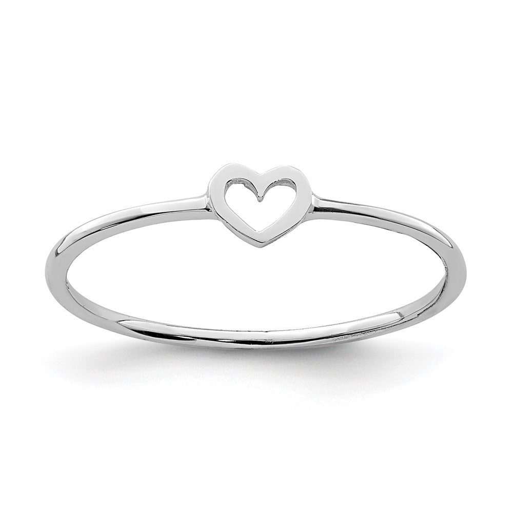 Image of ID 1 14K White Gold Polished Heart Ring