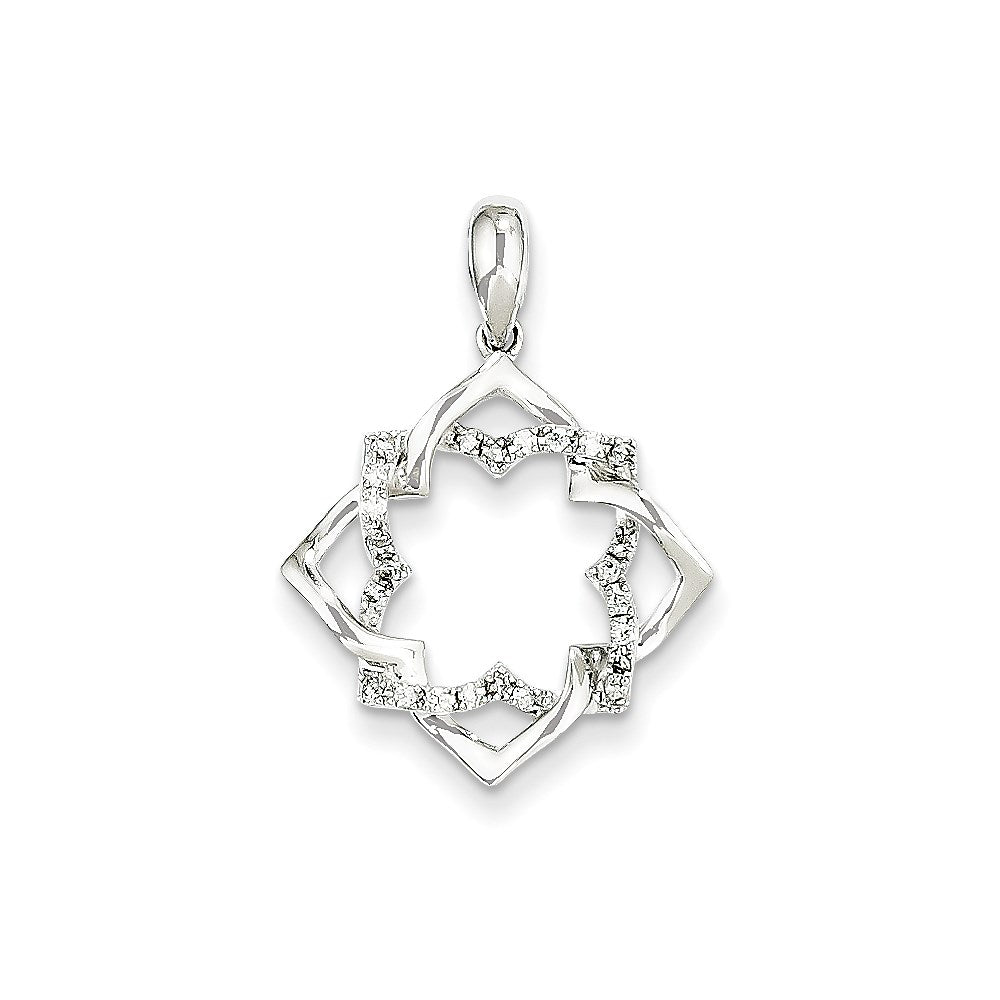 Image of ID 1 14K White Gold & Real Diamond Pendant