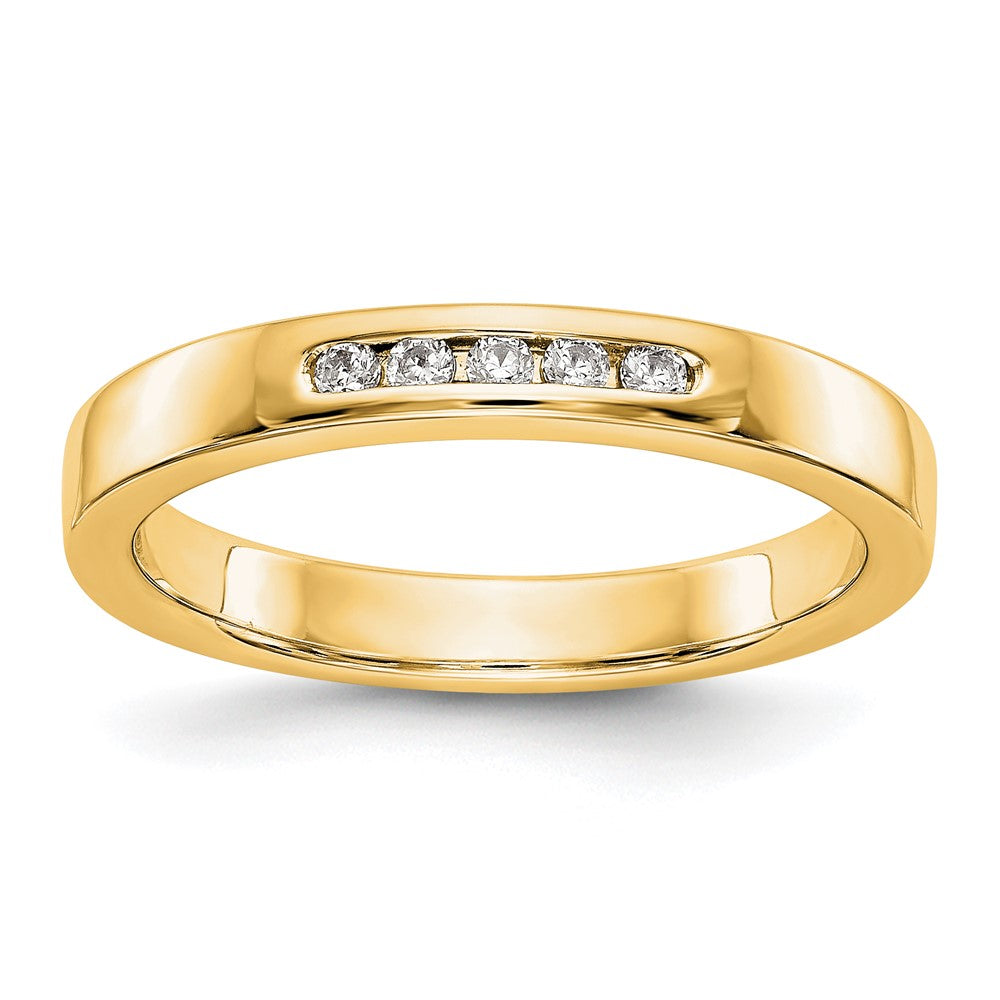 Image of ID 1 14K Yellow Gold 5-Stone Real Diamond Channel Band