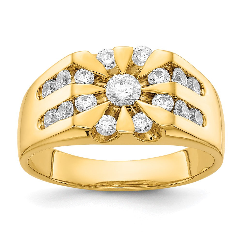 Image of ID 1 14K Yellow Gold AA Real Diamond men's ring