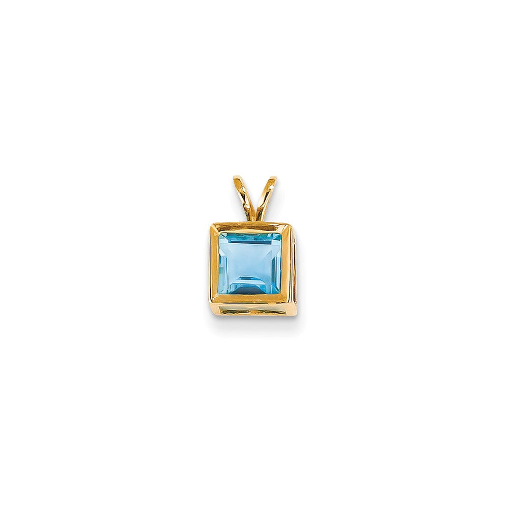 Image of ID 1 14K Yellow Gold Blue Topaz Pendant