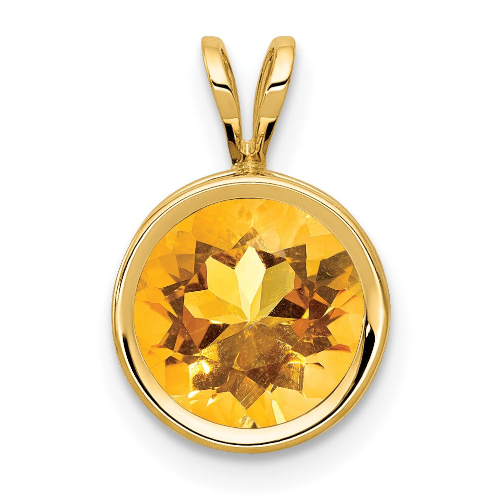 Image of ID 1 14K Yellow Gold Citrine bezel pendant