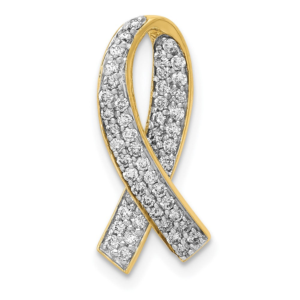 Image of ID 1 14K Yellow Gold Real Diamond Awareness Pendant
