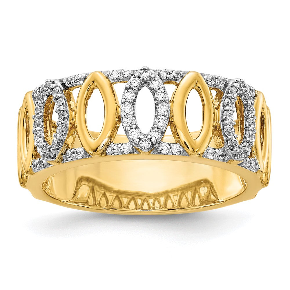 Image of ID 1 14K Yellow Gold Real Diamond Fancy Ring