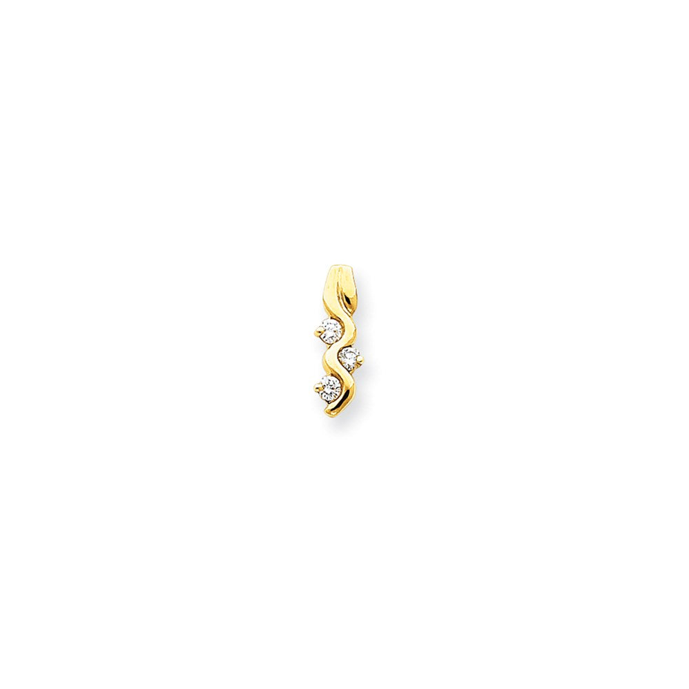 Image of ID 1 14K Yellow Gold VS Real Diamond chain slide