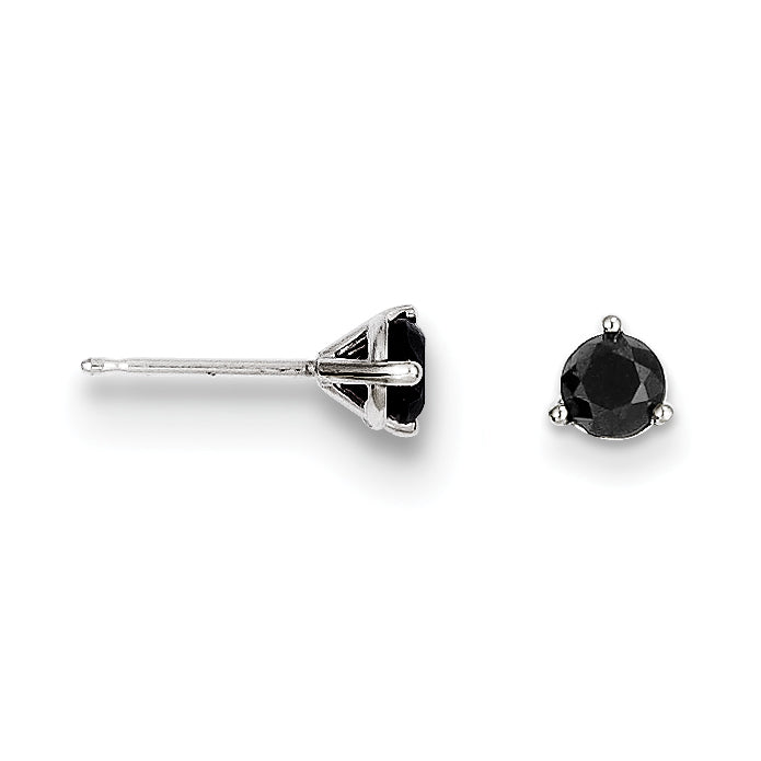 Image of ID 1 14k 75ct Black Diamond Stud Earrings