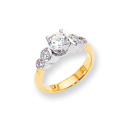 Image of ID 1 14k Two tone A Diamond engagement ring