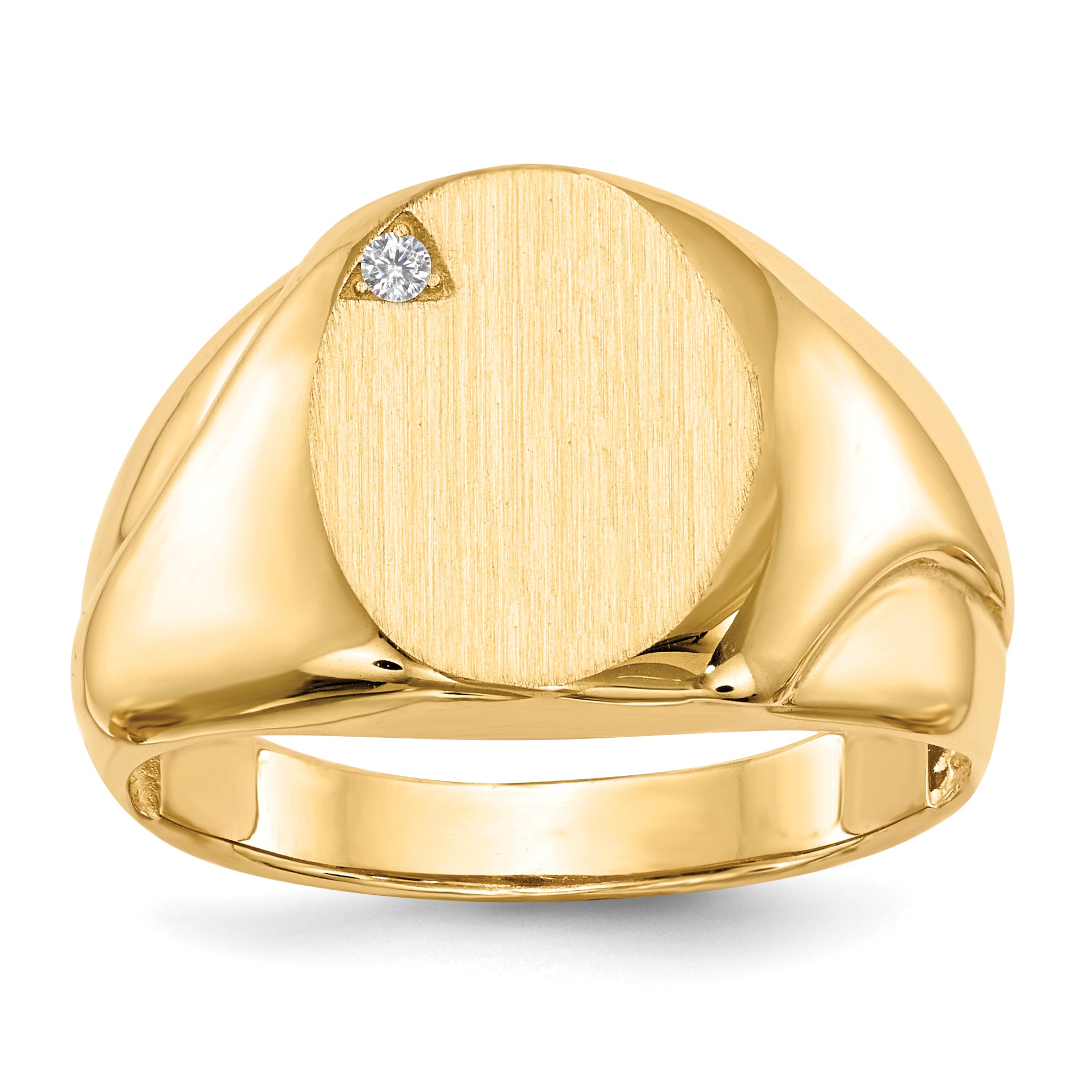 Image of ID 1 14k VS Diamond men's signet ring