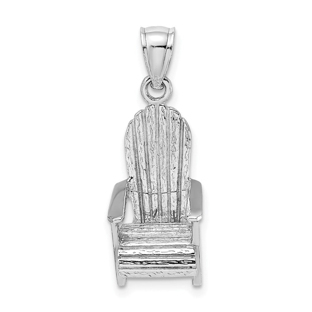 Image of ID 1 14k White Gold 3-D Beach Chair Charm