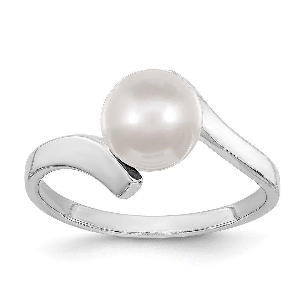 Image of ID 1 14k White Gold 7mm FW Cultured Pearl ring