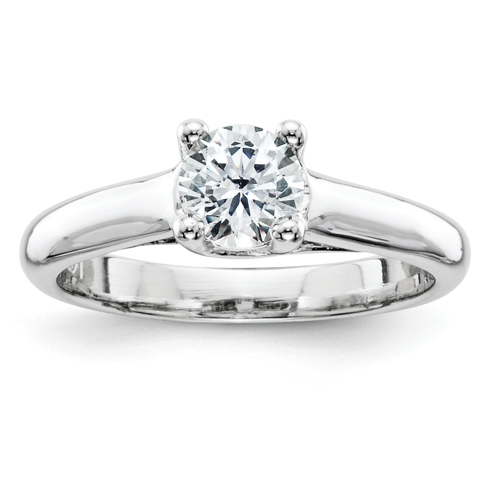 Image of ID 1 14k White Gold AA Diamond solitaire ring