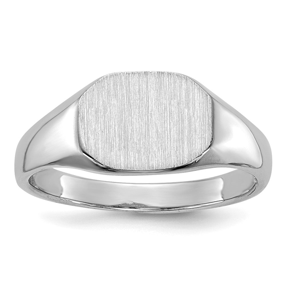 Image of ID 1 14k White Gold Child's Signet Ring 85mmx65mm Open Back