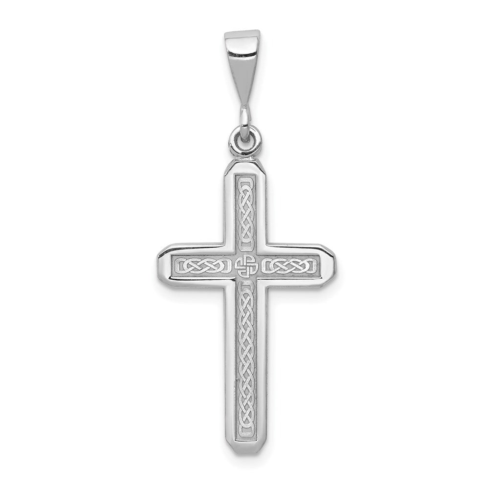 Image of ID 1 14k White Gold Cross Charm