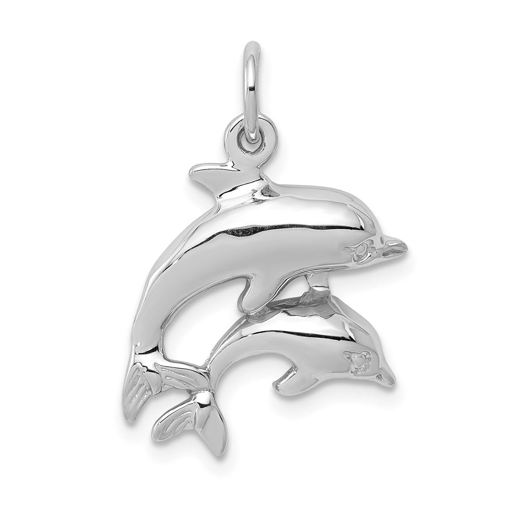 Image of ID 1 14k White Gold Dolphin Charm