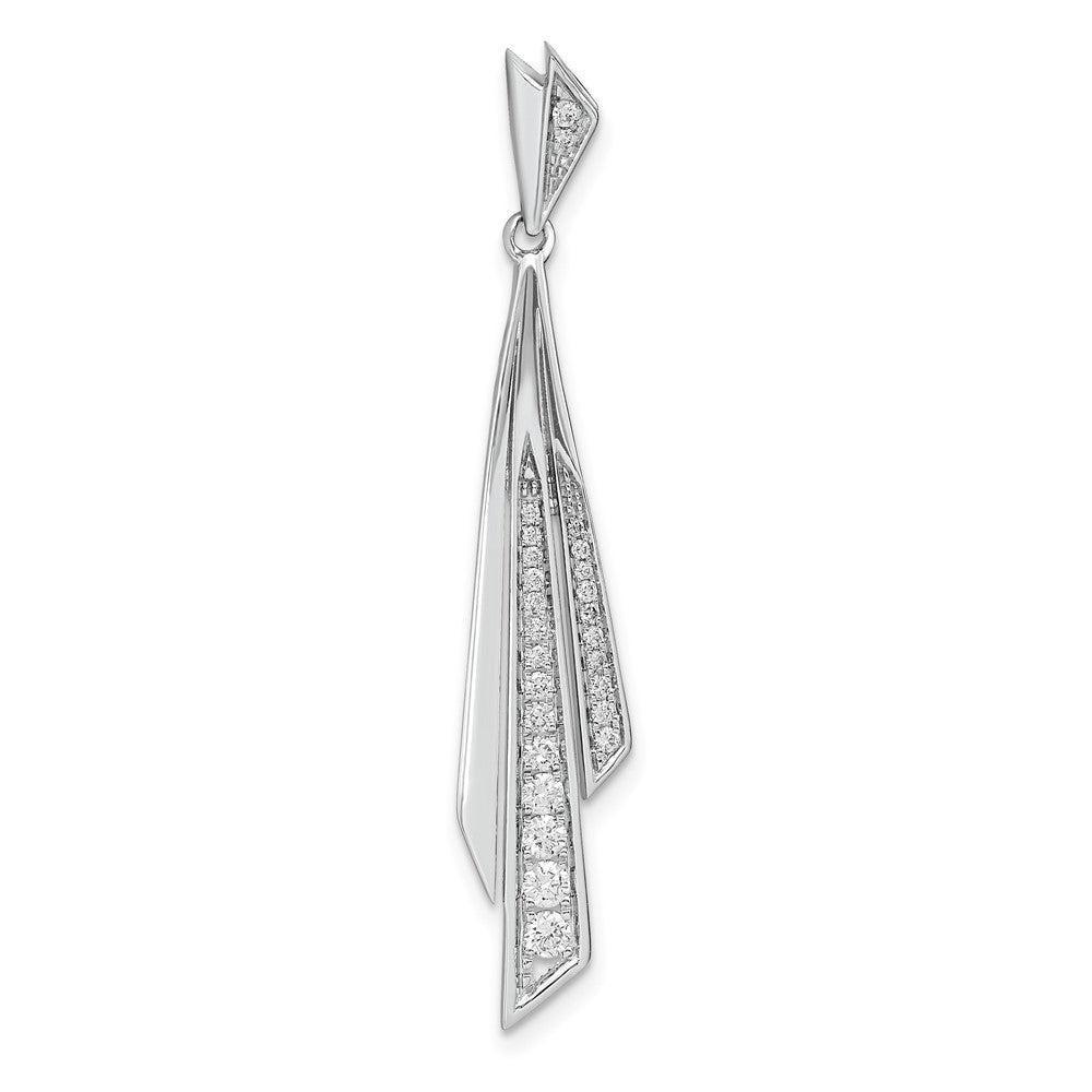 Image of ID 1 14k White Gold Fancy Real Diamond Pendant