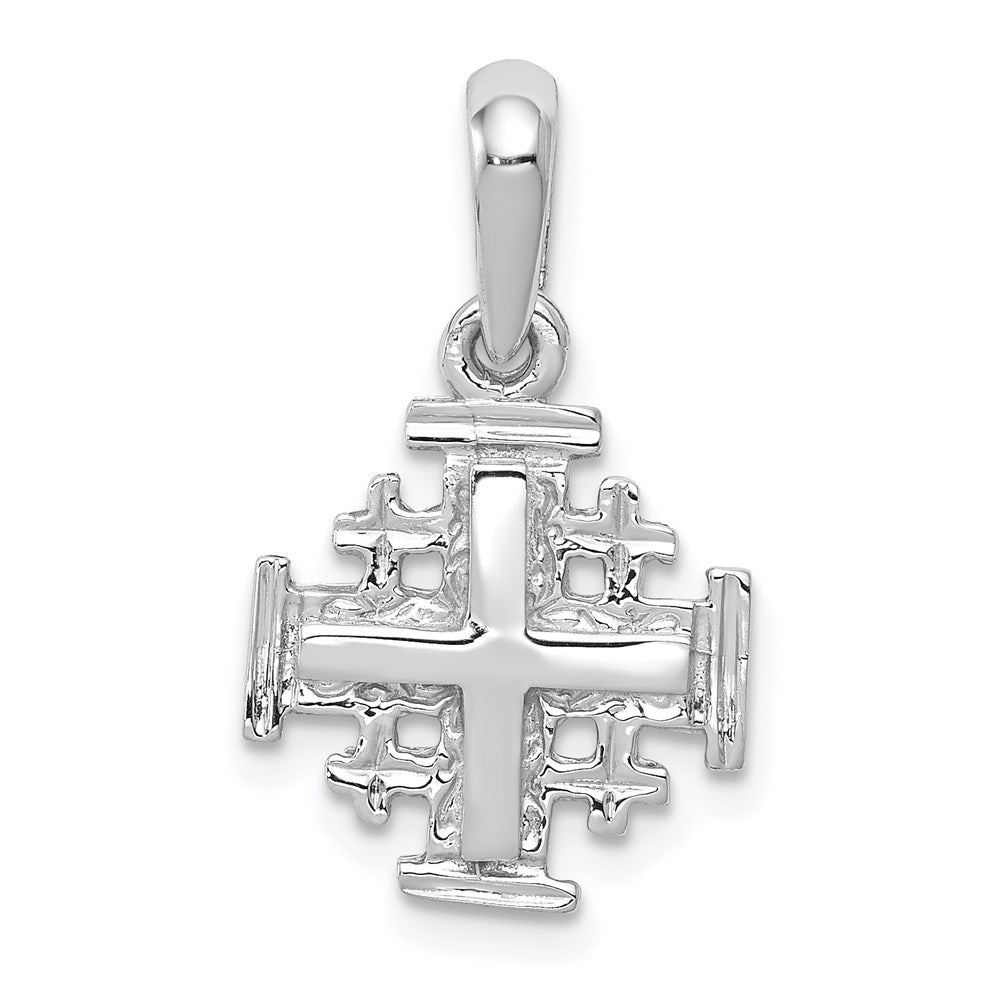 Image of ID 1 14k White Gold Jerusalem Cross Charm