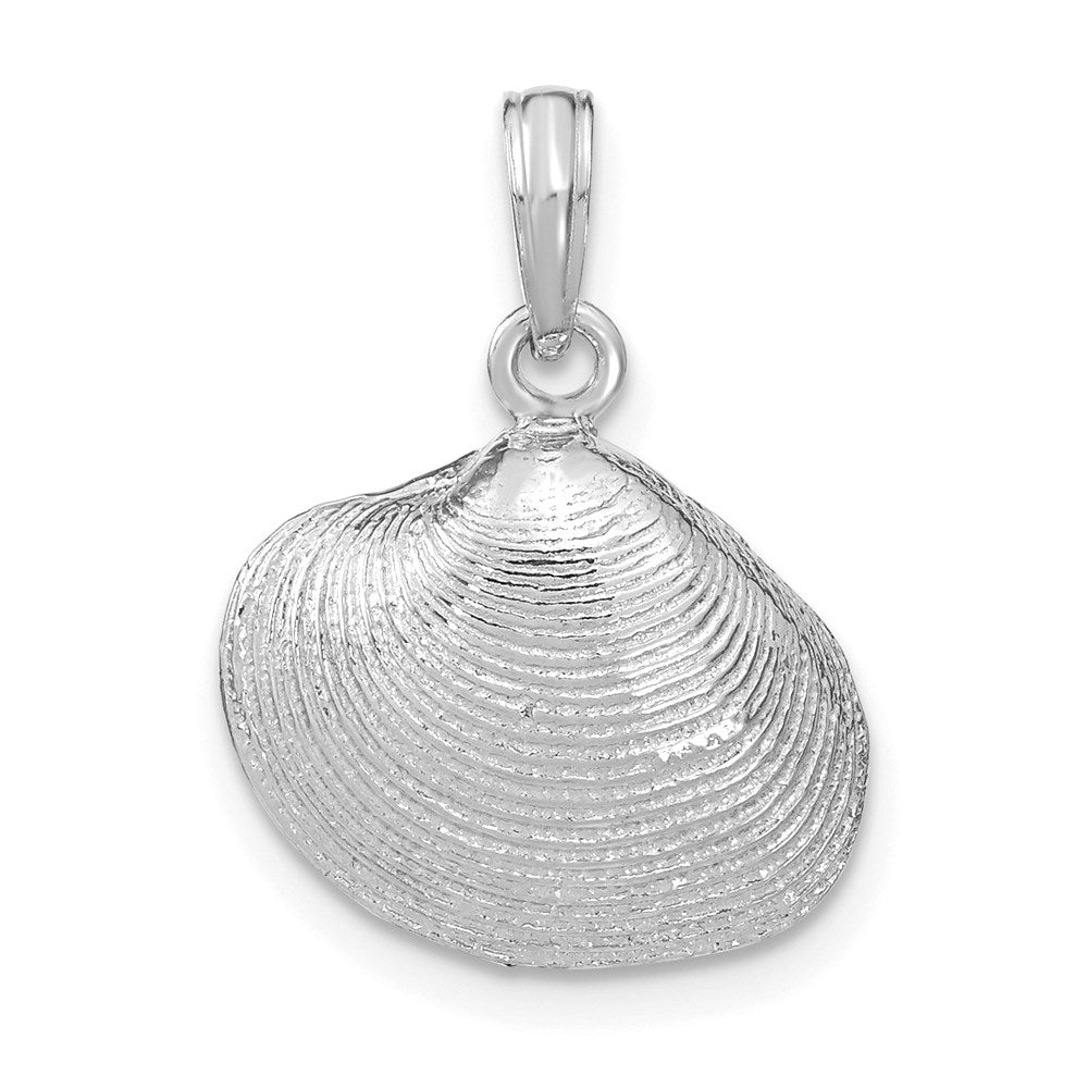 Image of ID 1 14k White Gold Medium Clam Shell Pendant