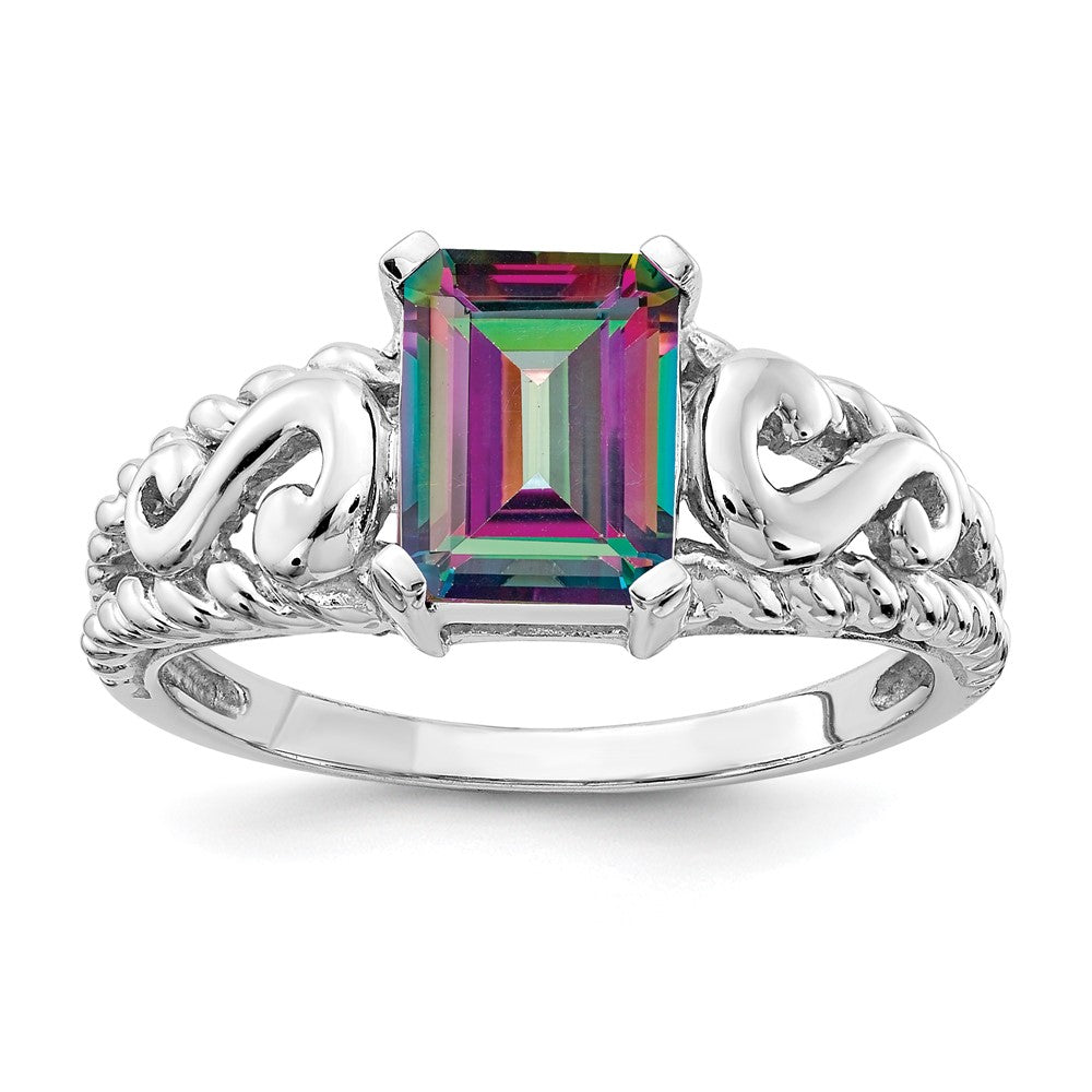 Image of ID 1 14k White Gold Mystic Topaz Ring