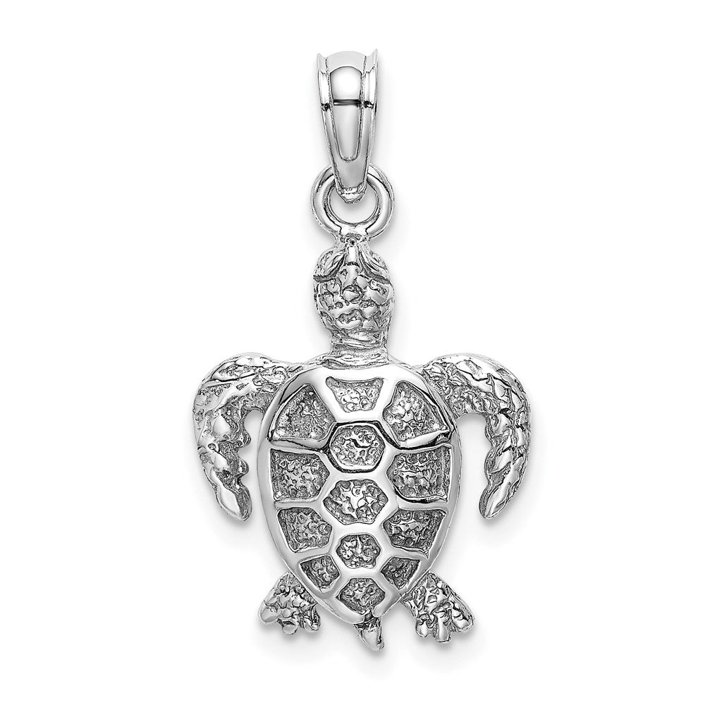 Image of ID 1 14k White Gold Sea Turtle Charm