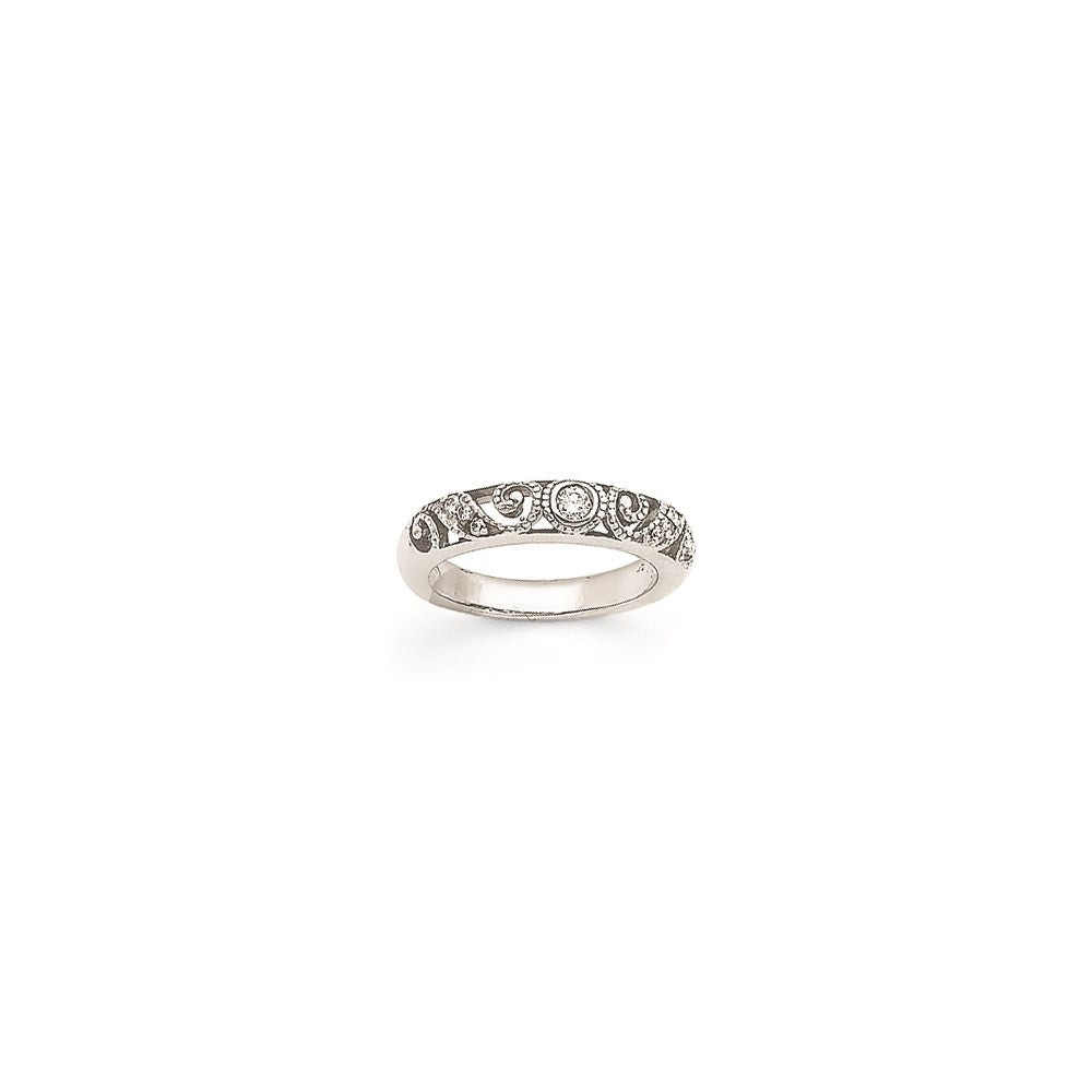 Image of ID 1 14k White Gold VS Diamond Wedding Band