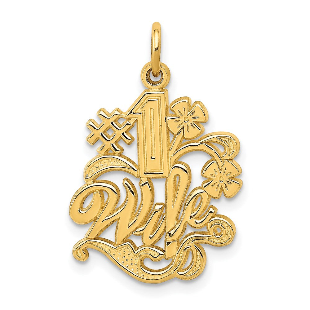 Image of ID 1 14k Yellow Gold #1 WIFE Charm