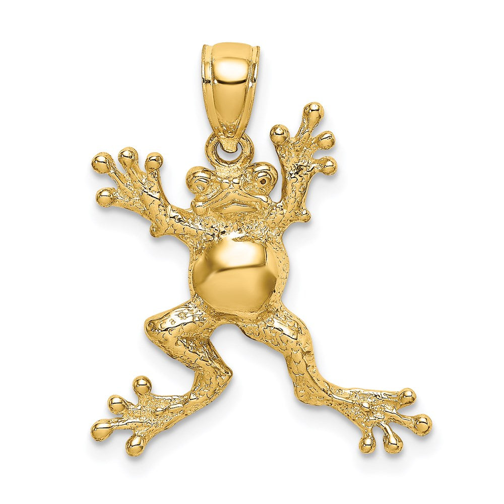 Image of ID 1 14k Yellow Gold 2-D Frog w/Pot Belly Charm