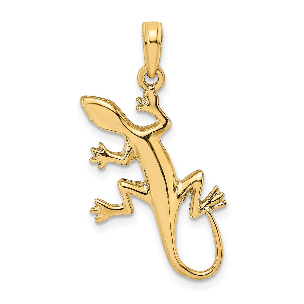 Image of ID 1 14k Yellow Gold 2-D Gecko Charm