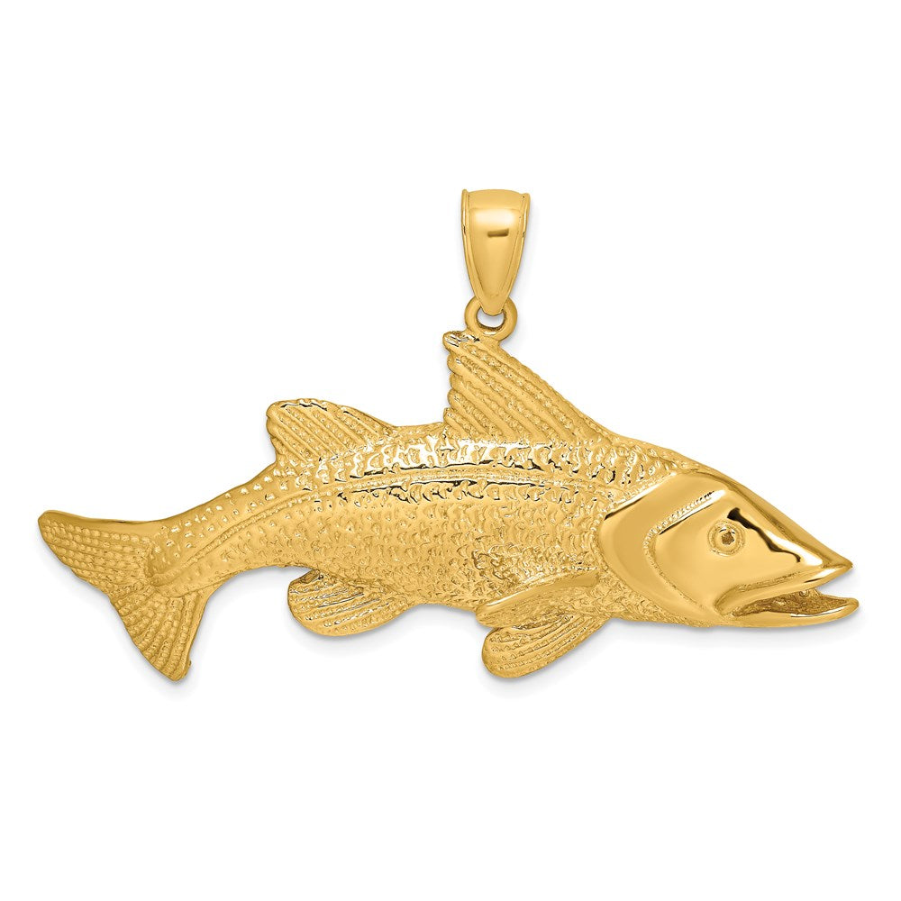 Image of ID 1 14k Yellow Gold 2-D Textured Red Fish Charm