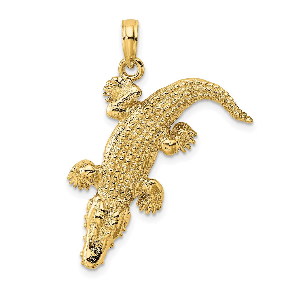 Image of ID 1 14k Yellow Gold 3-D Alligator w/Moveable Mouth Charm
