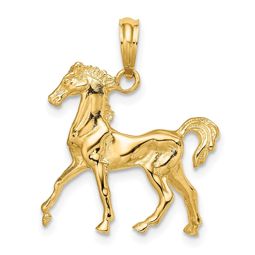 Image of ID 1 14k Yellow Gold 3-D Horse Charm