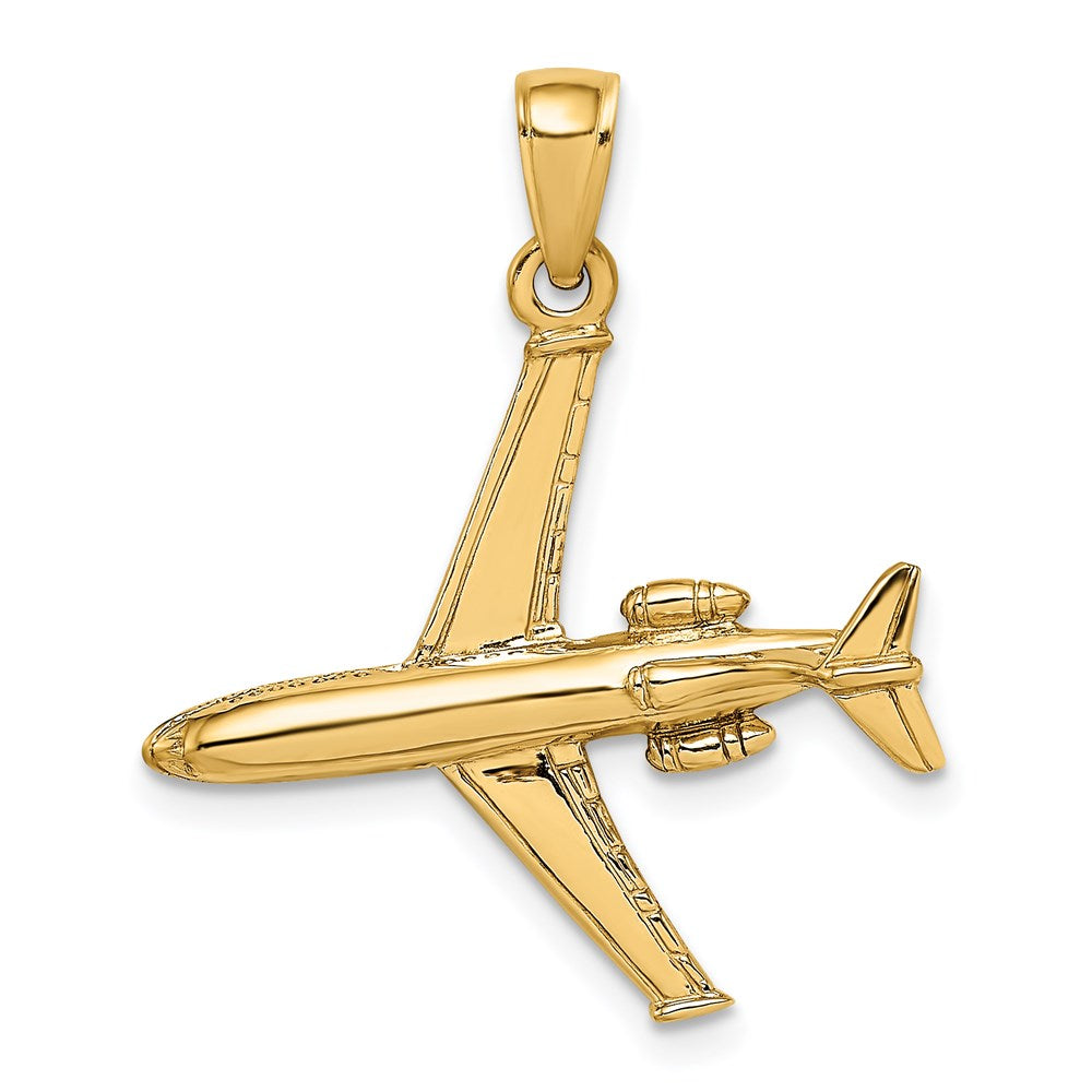 Image of ID 1 14k Yellow Gold 3-D Jet Charm