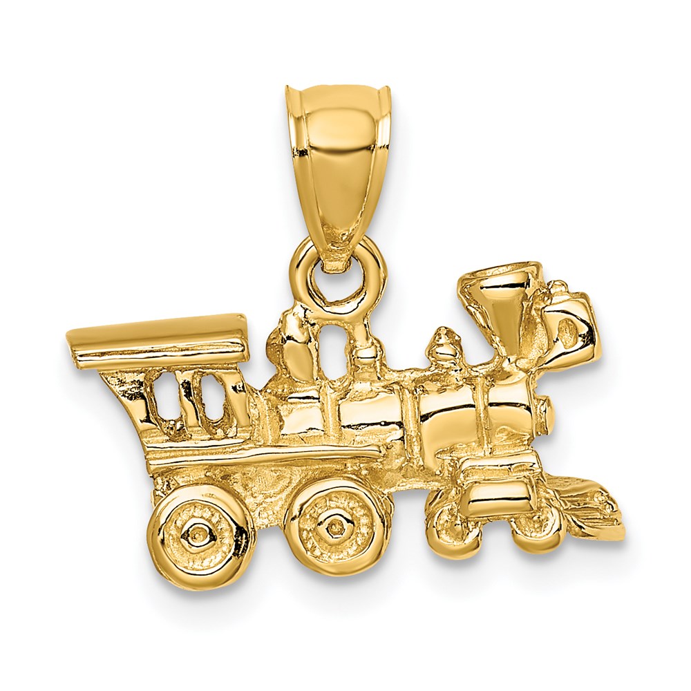 Image of ID 1 14k Yellow Gold 3-D Locomotive Charm