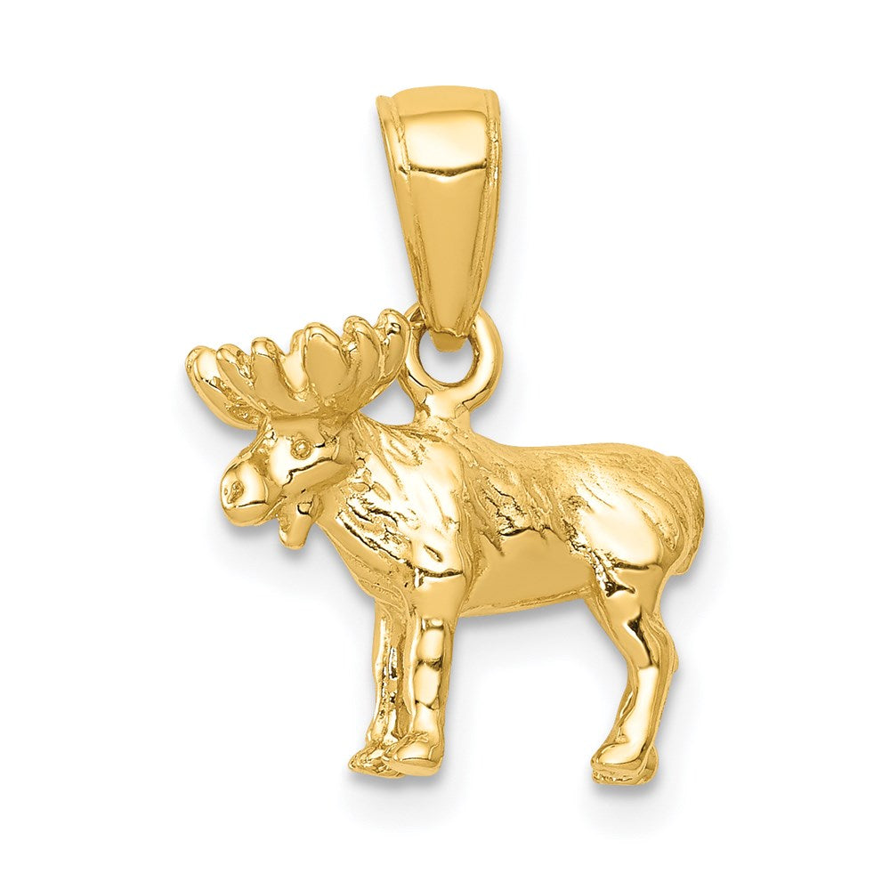 Image of ID 1 14k Yellow Gold 3-D Moose Pendant