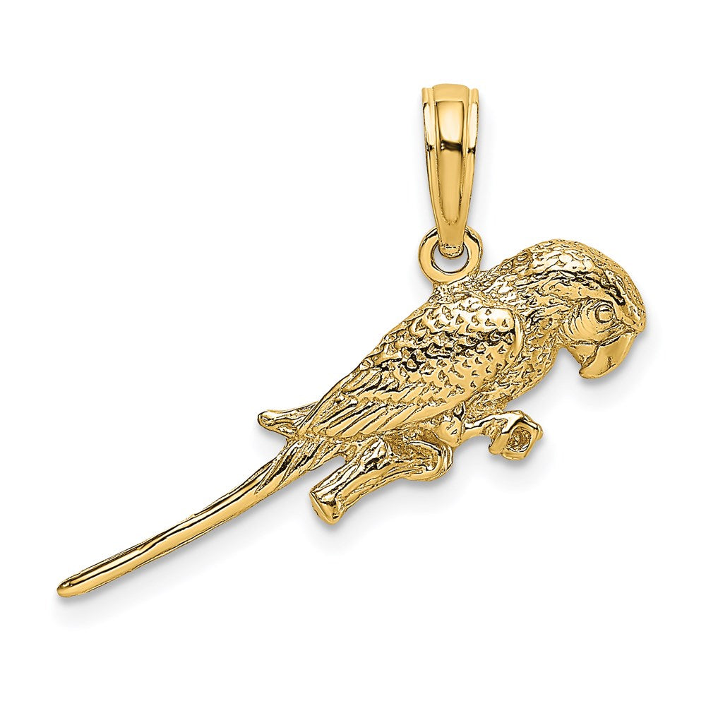 Image of ID 1 14k Yellow Gold 3-D Parrot Charm