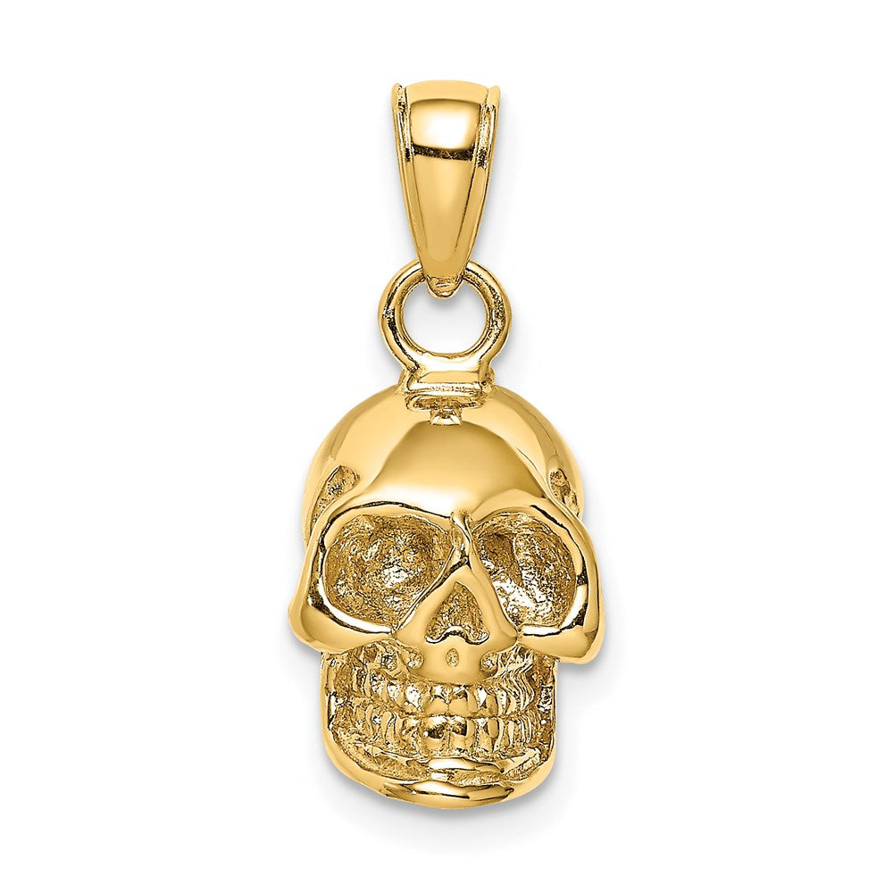 Image of ID 1 14k Yellow Gold 3-D Polished Skull Pendant
