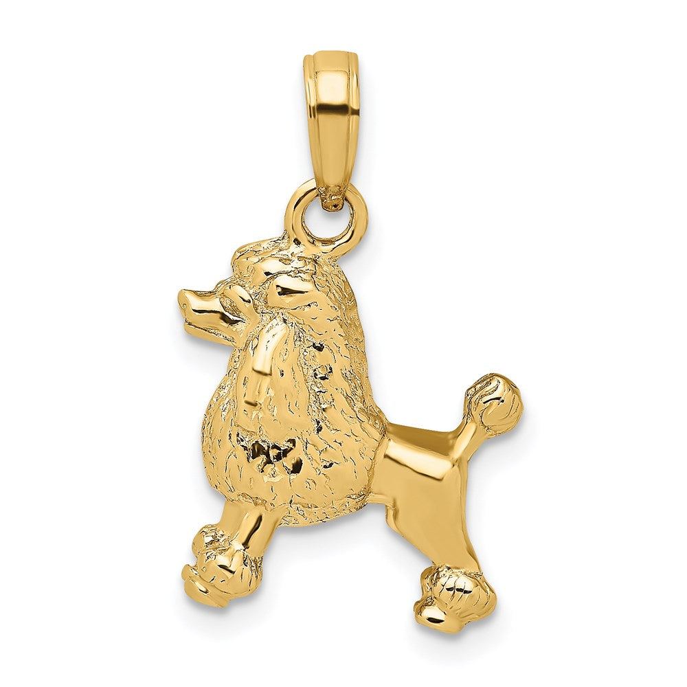 Image of ID 1 14k Yellow Gold 3-D Poodle Dog Charm