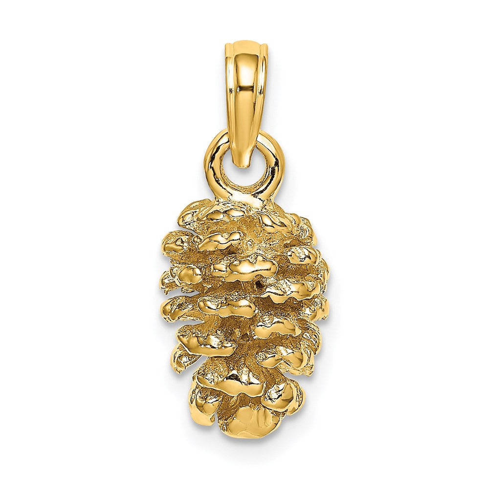 Image of ID 1 14k Yellow Gold 3D Pinecone Charm