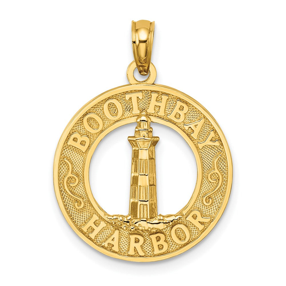 Image of ID 1 14k Yellow Gold BOOTHBAY HARBOR Lighthouse Charm