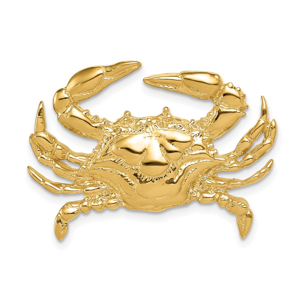 Image of ID 1 14k Yellow Gold Blue Crab Slide