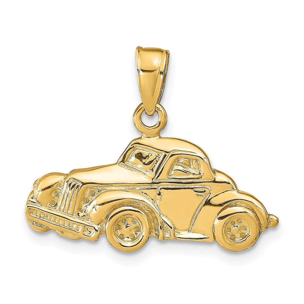 Image of ID 1 14k Yellow Gold Classic Antique Car Pendant