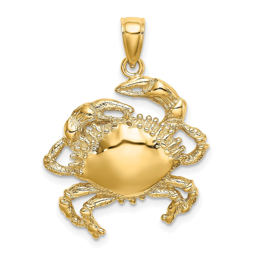 Image of ID 1 14k Yellow Gold Crab Charm
