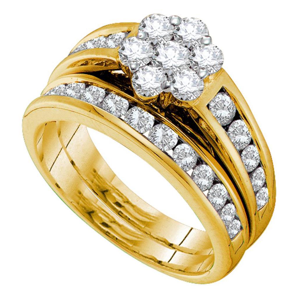 Image of ID 1 14k Yellow Gold Diamond Bridal Wedding Ring Set Cttw