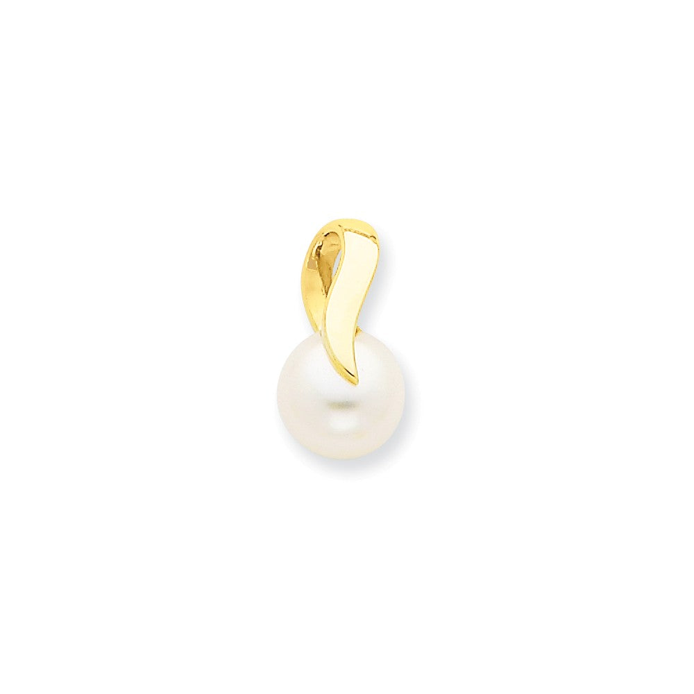 Image of ID 1 14k Yellow Gold Diamond Pearl Pendant