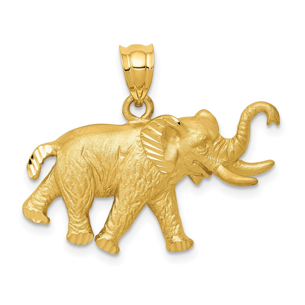 Image of ID 1 14k Yellow Gold Elephant Pendant