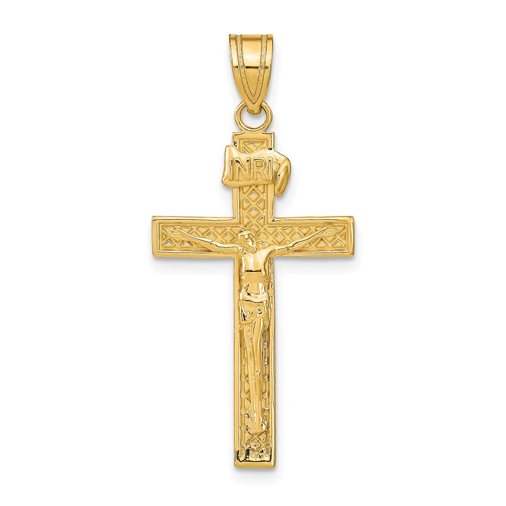 Image of ID 1 14k Yellow Gold INRI Crucifix Pendant